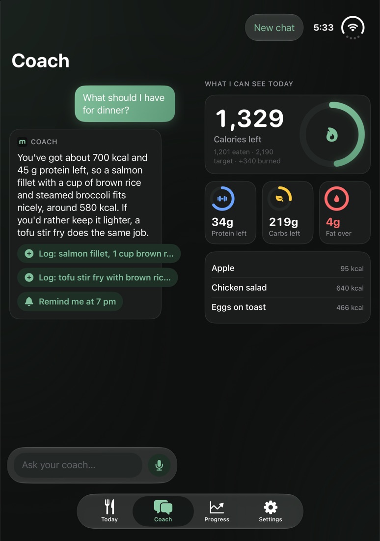 iPhone Duo open: the coach beside what it can see today